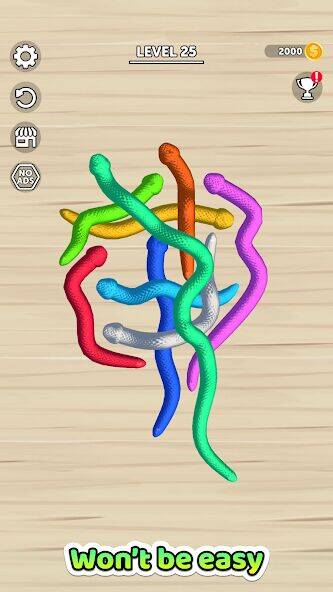 Скачать взломанную Tangled Snakes [Много монет] MOD apk на Андроид