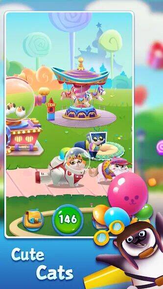 Скачать взломанную Candy Cat - Pet match 3 games [Бесплатные покупки] MOD apk на Андроид
