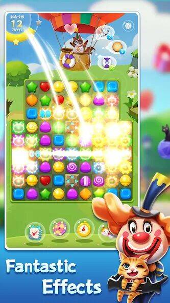 Скачать взломанную Candy Cat - Pet match 3 games [Бесплатные покупки] MOD apk на Андроид