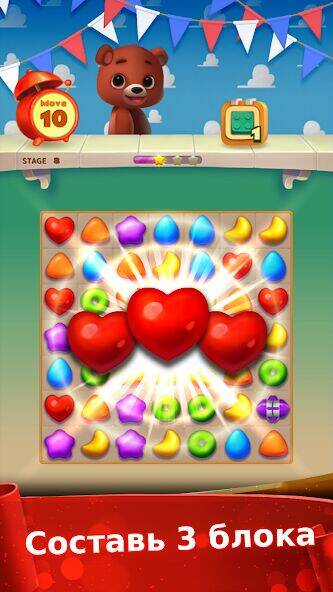 Скачать взломанную Toy Bear Sweet POP: Match 3 [Много монет] MOD apk на Андроид