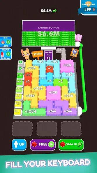 Скачать взломанную Button Fever [Много денег] MOD apk на Андроид