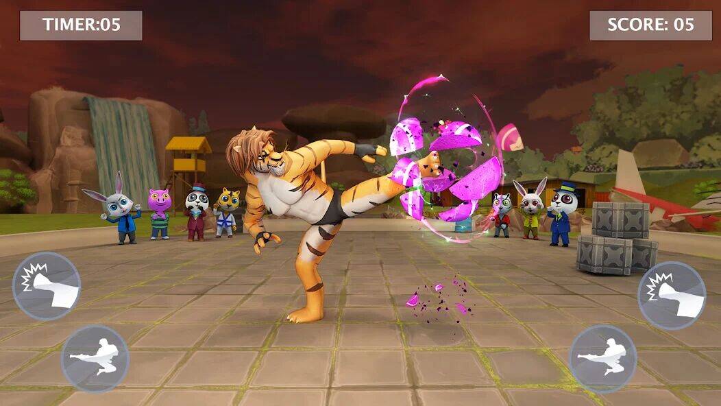 Скачать взломанную Kung Fu Animal: Fighting Games [Мод меню] MOD apk на Андроид
