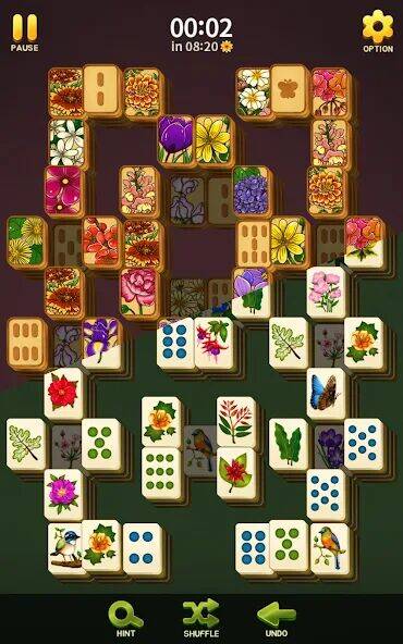 Скачать взломанную Пасьянс Mahjong Blossom [Мод меню] MOD apk на Андроид