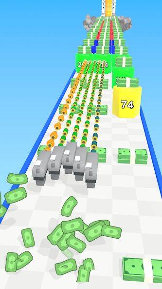 Скачать взломанную Merge Bullet [Бесплатные покупки] MOD apk на Андроид