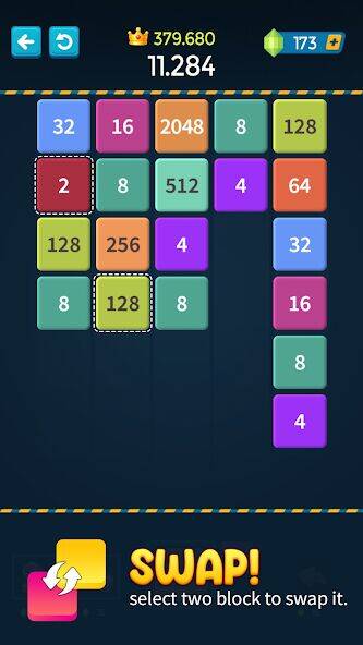 Скачать взломанную 1M - Merge Number Block Puzzle [Много монет] MOD apk на Андроид