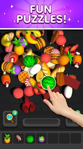 Скачать взломанную Match 3D - Tile Triple Puzzle [Много монет] MOD apk на Андроид