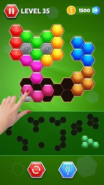 Скачать взломанную Hexa Block Merge - Hexa Puzzle [Мод меню] MOD apk на Андроид