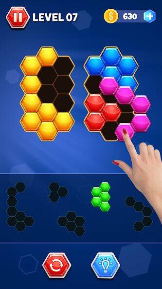 Скачать взломанную Hexa Block Merge - Hexa Puzzle [Мод меню] MOD apk на Андроид