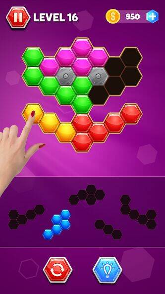 Скачать взломанную Hexa Block Merge - Hexa Puzzle [Мод меню] MOD apk на Андроид