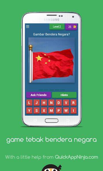 Скачать взломанную Tebak Gambar bendera Negara [Бесплатные покупки] MOD apk на Андроид