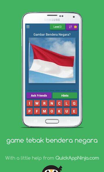 Скачать взломанную Tebak Gambar bendera Negara [Бесплатные покупки] MOD apk на Андроид