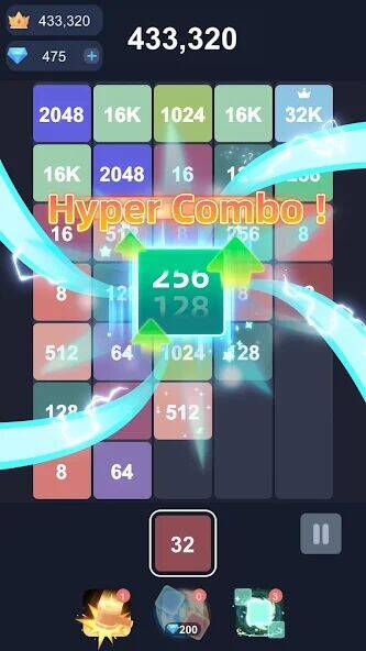 Скачать взломанную 2048™ Merge Block Puzzle [Мод меню] MOD apk на Андроид