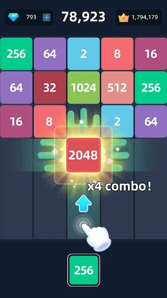 Скачать взломанную 2048™ Merge Block Puzzle [Мод меню] MOD apk на Андроид