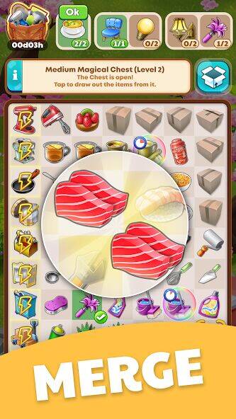 Скачать взломанную Merge Restaurant: Makeover [Много монет] MOD apk на Андроид