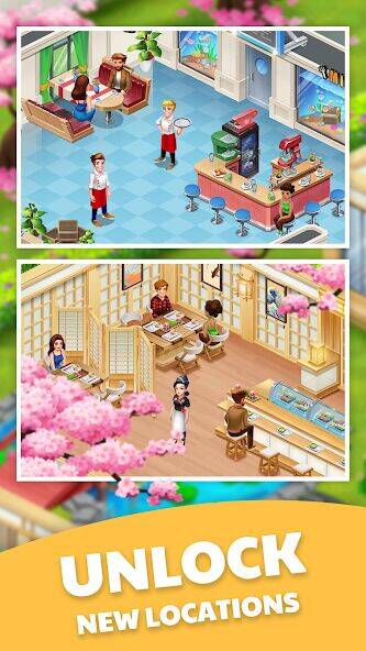 Скачать взломанную Merge Restaurant: Makeover [Много монет] MOD apk на Андроид