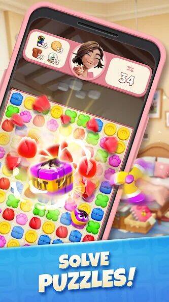 Скачать взломанную Zoey's Journey: Match & Design [Много монет] MOD apk на Андроид