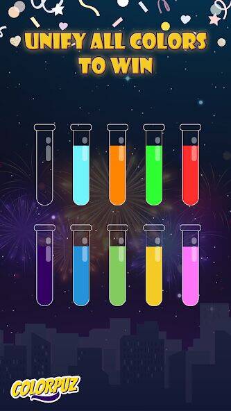 Скачать взломанную Colorpuz - Water Sort Puzzle [Мод меню] MOD apk на Андроид