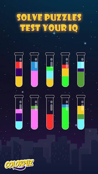 Скачать взломанную Colorpuz - Water Sort Puzzle [Мод меню] MOD apk на Андроид