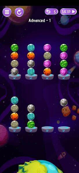 Скачать взломанную Sorting Planets - Space World [Много денег] MOD apk на Андроид
