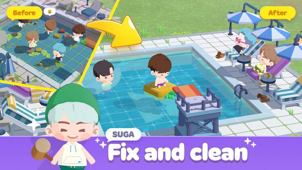 Скачать взломанную BTS Island: In the SEOM [Много монет] MOD apk на Андроид