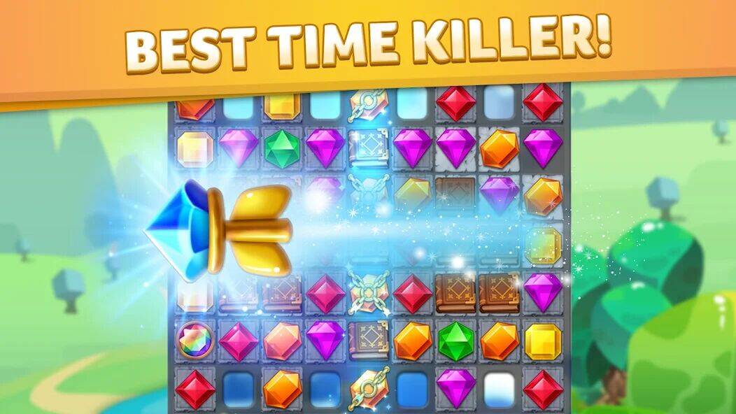 Скачать взломанную Три в Ряд : Jewel Match King [Мод меню] MOD apk на Андроид