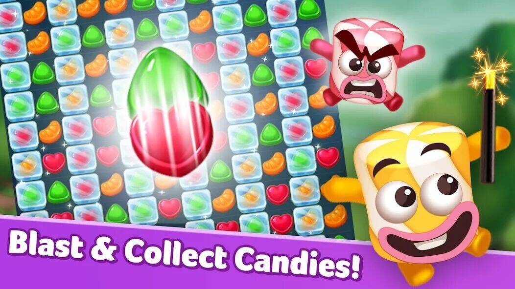Скачать взломанную Lollipop & Marshmallow Match3 [Бесплатные покупки] MOD apk на Андроид