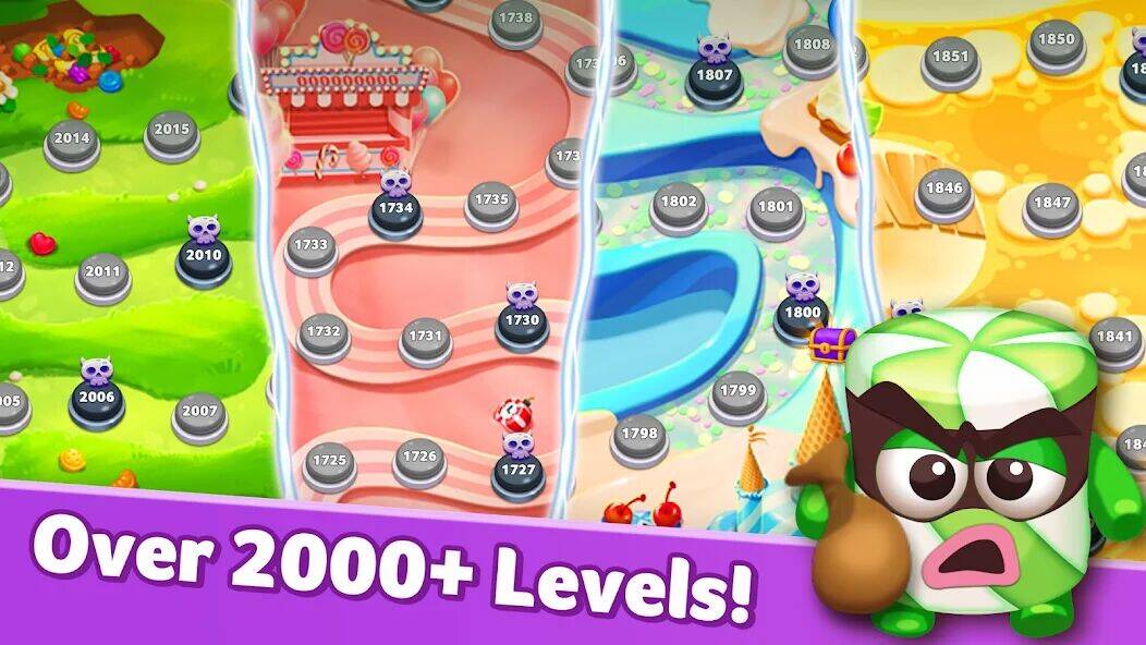Скачать взломанную Lollipop & Marshmallow Match3 [Бесплатные покупки] MOD apk на Андроид