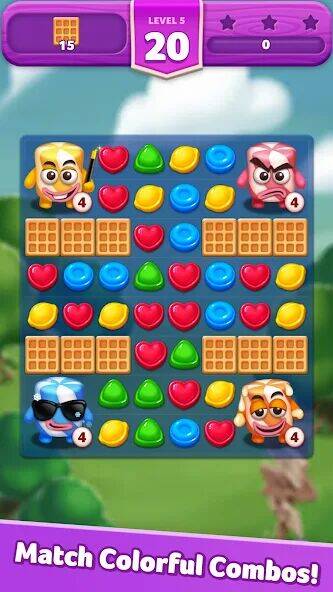 Скачать взломанную Lollipop & Marshmallow Match3 [Бесплатные покупки] MOD apk на Андроид