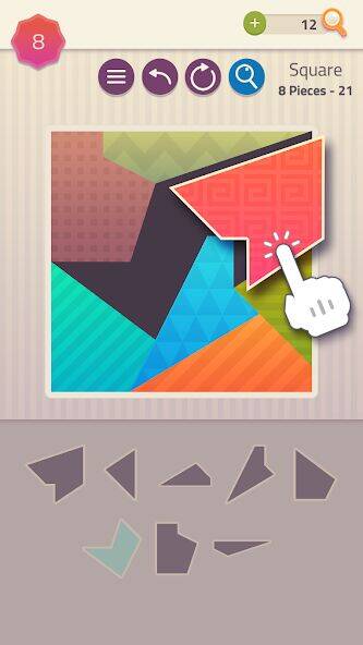 Скачать взломанную Polygrams - Tangram Puzzles [Много монет] MOD apk на Андроид
