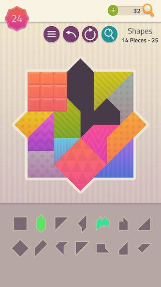 Скачать взломанную Polygrams - Tangram Puzzles [Много монет] MOD apk на Андроид