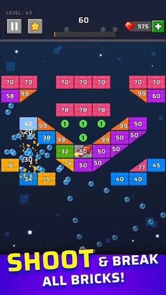 Скачать взломанную Brick Out - Shoot the ball [Бесплатные покупки] MOD apk на Андроид