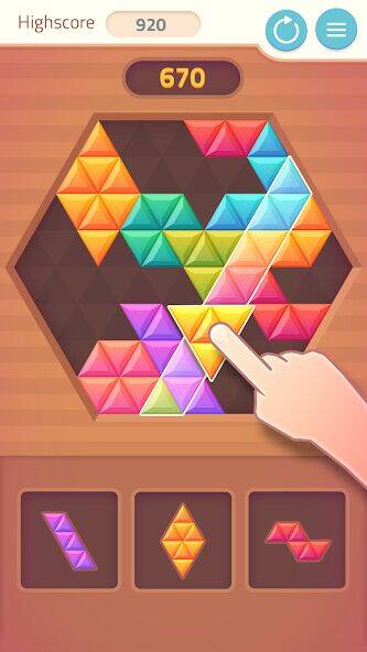Скачать взломанную Polyblock - Block Puzzle Games [Много денег] MOD apk на Андроид