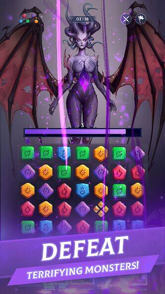 Скачать взломанную Puzzle Legends: Match-3 RPG [Много монет] MOD apk на Андроид