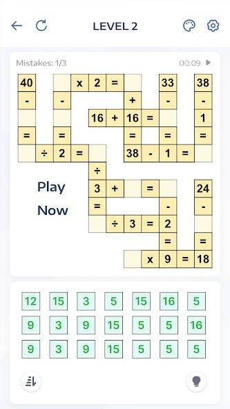 Скачать взломанную Math Puzzle Games - Crossmath [Мод меню] MOD apk на Андроид