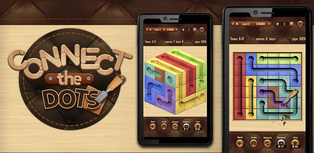 Скачать взломанную Connect the Dots - Wood Line [Мод меню] MOD apk на Андроид