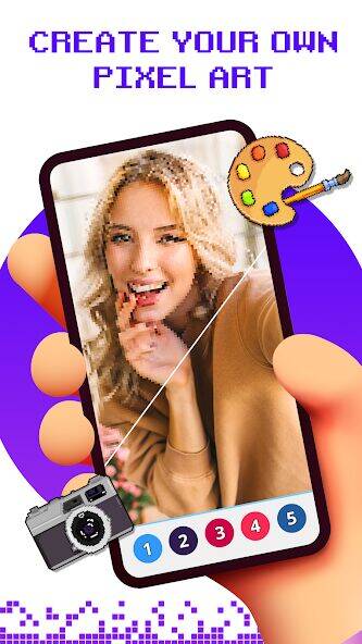 Скачать взломанную Pixel by Number - Pixel Art [Бесплатные покупки] MOD apk на Андроид