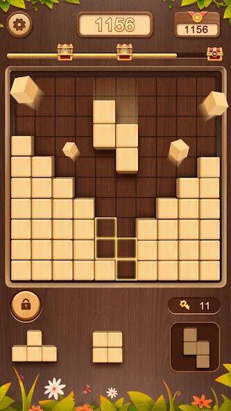Скачать взломанную WoodCube: тетрис классический [Мод меню] MOD apk на Андроид
