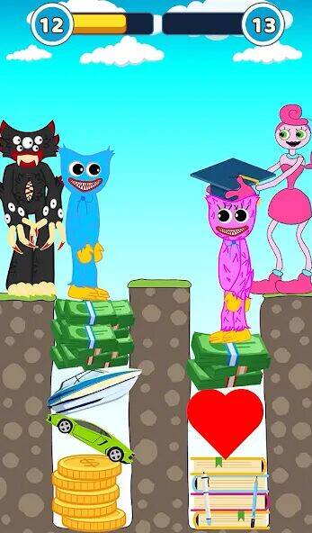 Скачать взломанную Hugy's Funny Animated Story [Много денег] MOD apk на Андроид