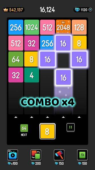 Скачать взломанную NumBlocks: 2048 Number Merge [Много монет] MOD apk на Андроид