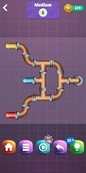 Скачать взломанную Pipe Puzzle Connect [Много монет] MOD apk на Андроид