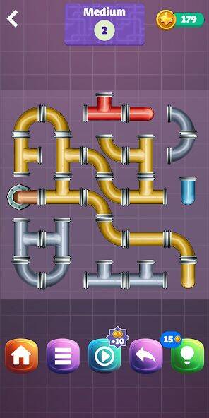 Скачать взломанную Pipe Puzzle Connect [Много монет] MOD apk на Андроид