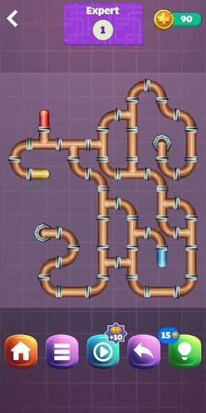 Скачать взломанную Pipe Puzzle Connect [Много монет] MOD apk на Андроид