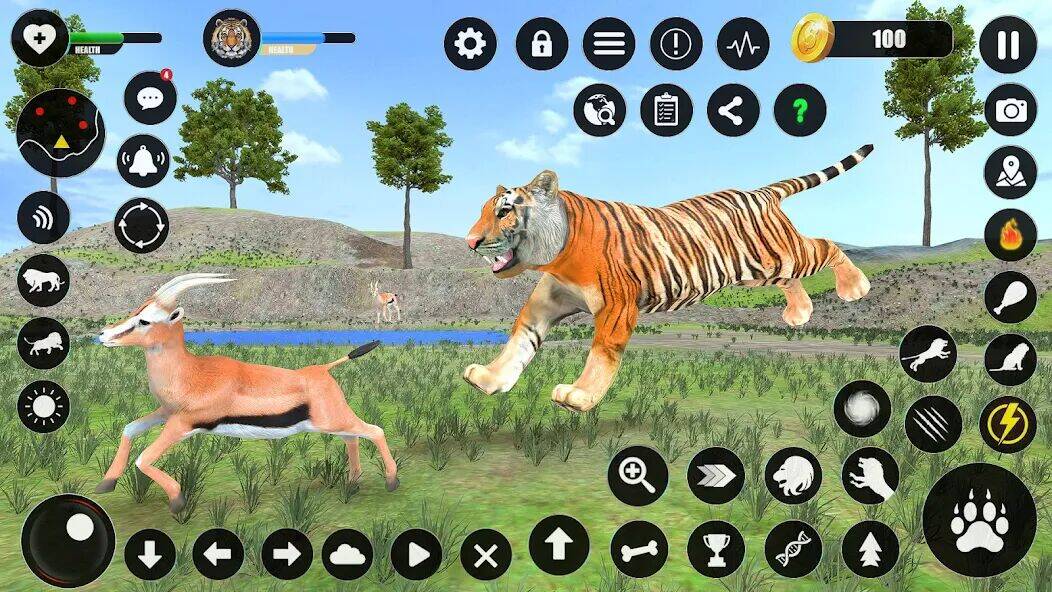 Скачать взломанную Tiger Simulator Animal Games [Бесплатные покупки] MOD apk на Андроид