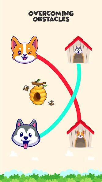 Скачать взломанную Dog rush: Draw to save games [Много монет] MOD apk на Андроид