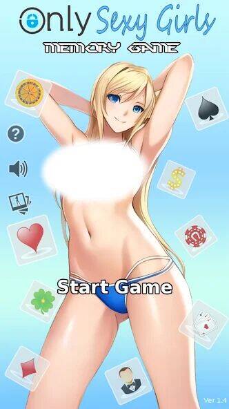 Скачать взломанную Only Sexy Girls Memory Game [Много денег] MOD apk на Андроид
