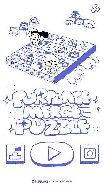 Скачать взломанную PURPLACE Merge Puzzle [Бесплатные покупки] MOD apk на Андроид