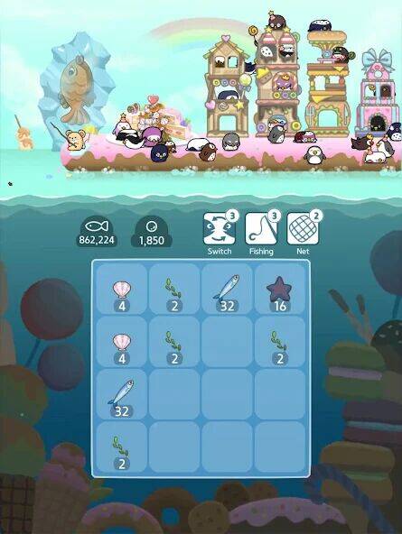 Скачать взломанную 2048 Остров пингвин [Мод меню] MOD apk на Андроид