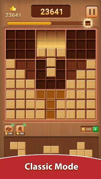 Скачать взломанную Wood Block Puzzle [Много монет] MOD apk на Андроид