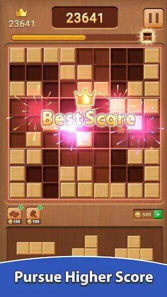 Скачать взломанную Wood Block Puzzle [Много монет] MOD apk на Андроид