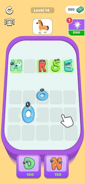 Скачать взломанную ABC Merge [Много монет] MOD apk на Андроид